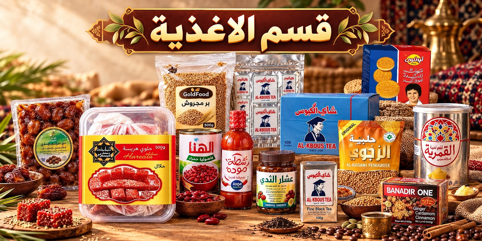قسم المواد الغذائية – منتجات يمنية وعربية أصيلة